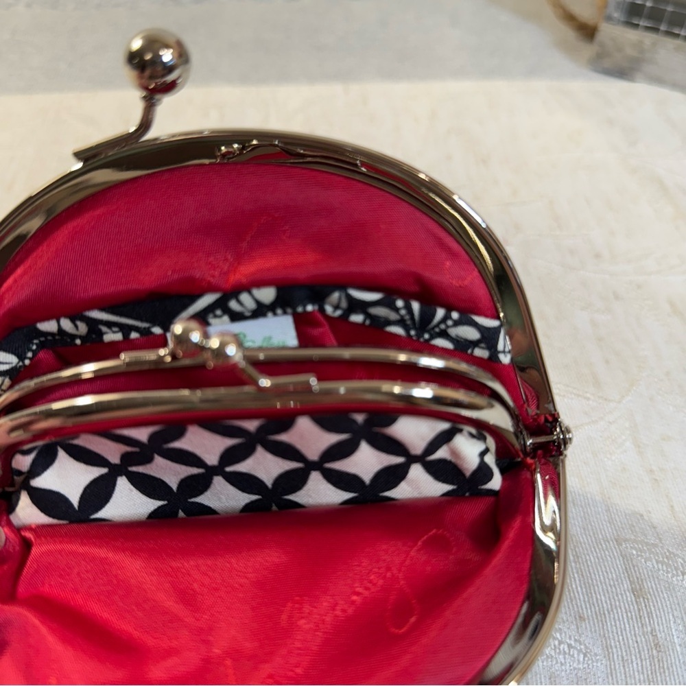 Vera Bradley Barcelona Double Kiss Kisslock Coin Purse. Multi-color - Picture 5 of 7